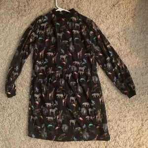 Zara black jungle dress!